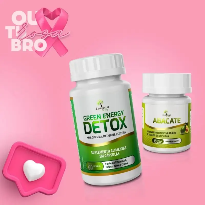 GREEN ENERGY DETOX -60 CAPS- PRESENTE ABACATE 15 CAPS 